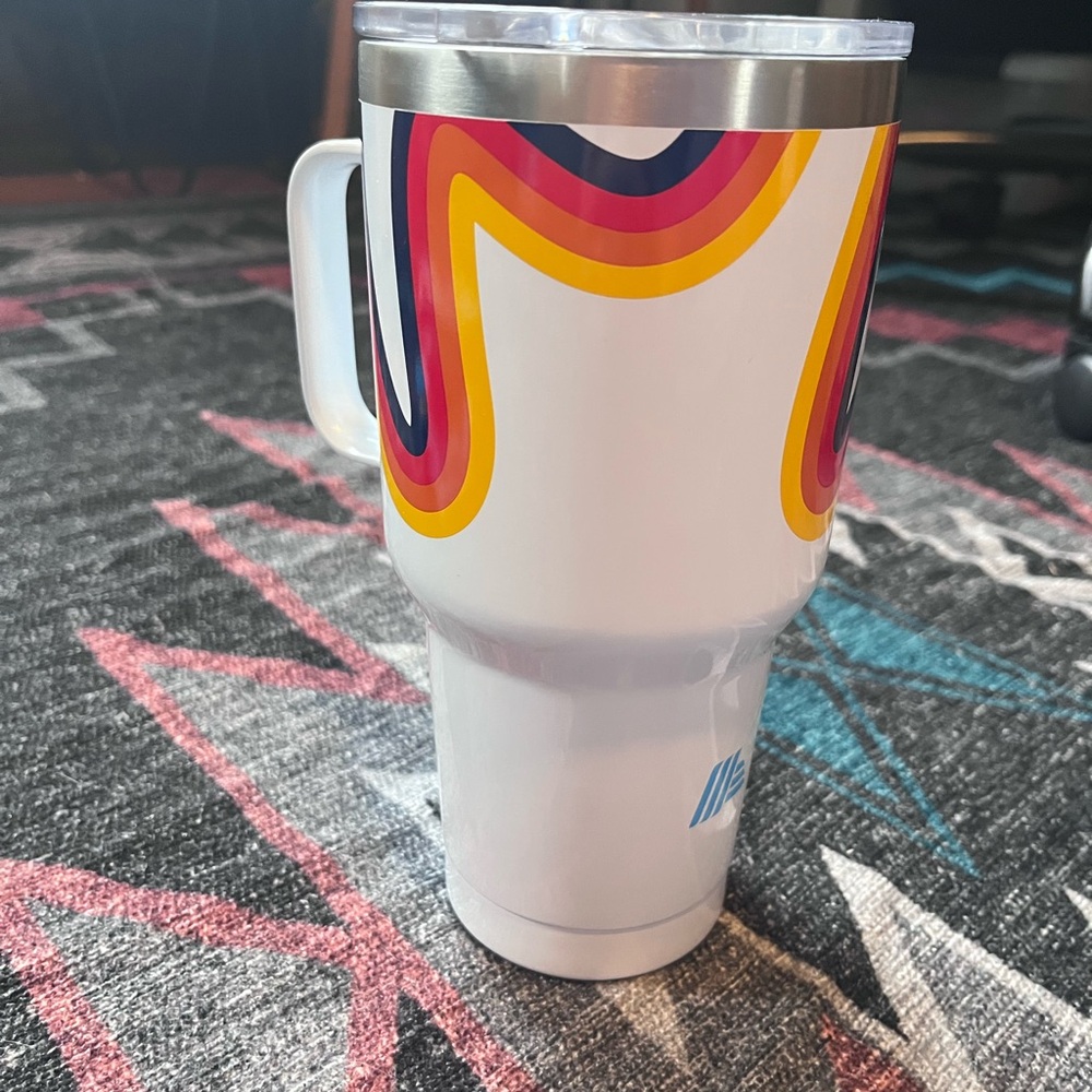 Aldi Stainless Steel Tumbler Travel Mug 28oz White With Logo